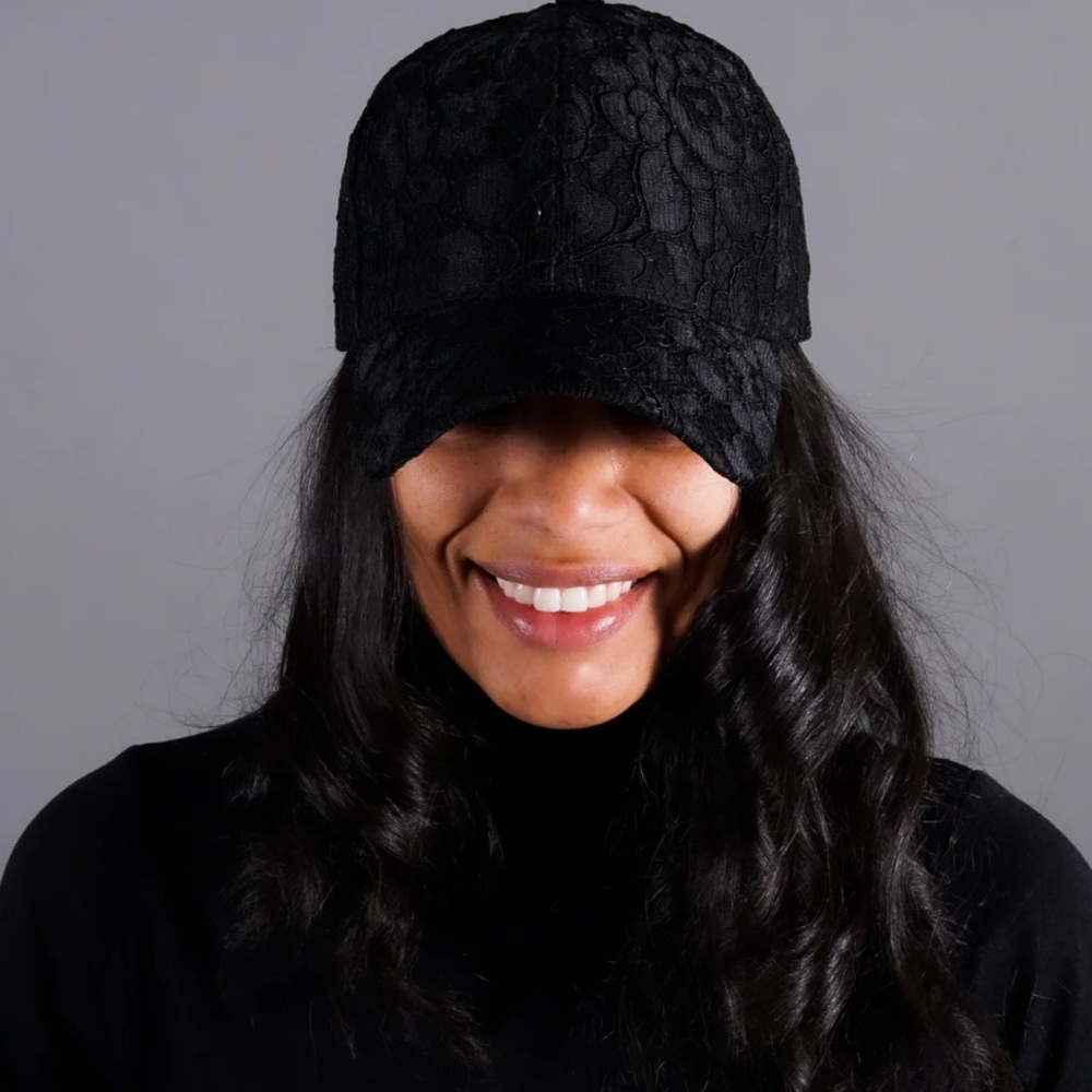 Elegant Black Lace Cap
